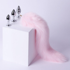 情趣金屬肛塞狐狸尾巴女用後庭玩具可拆卸肛門塞夫妻sm調情道具