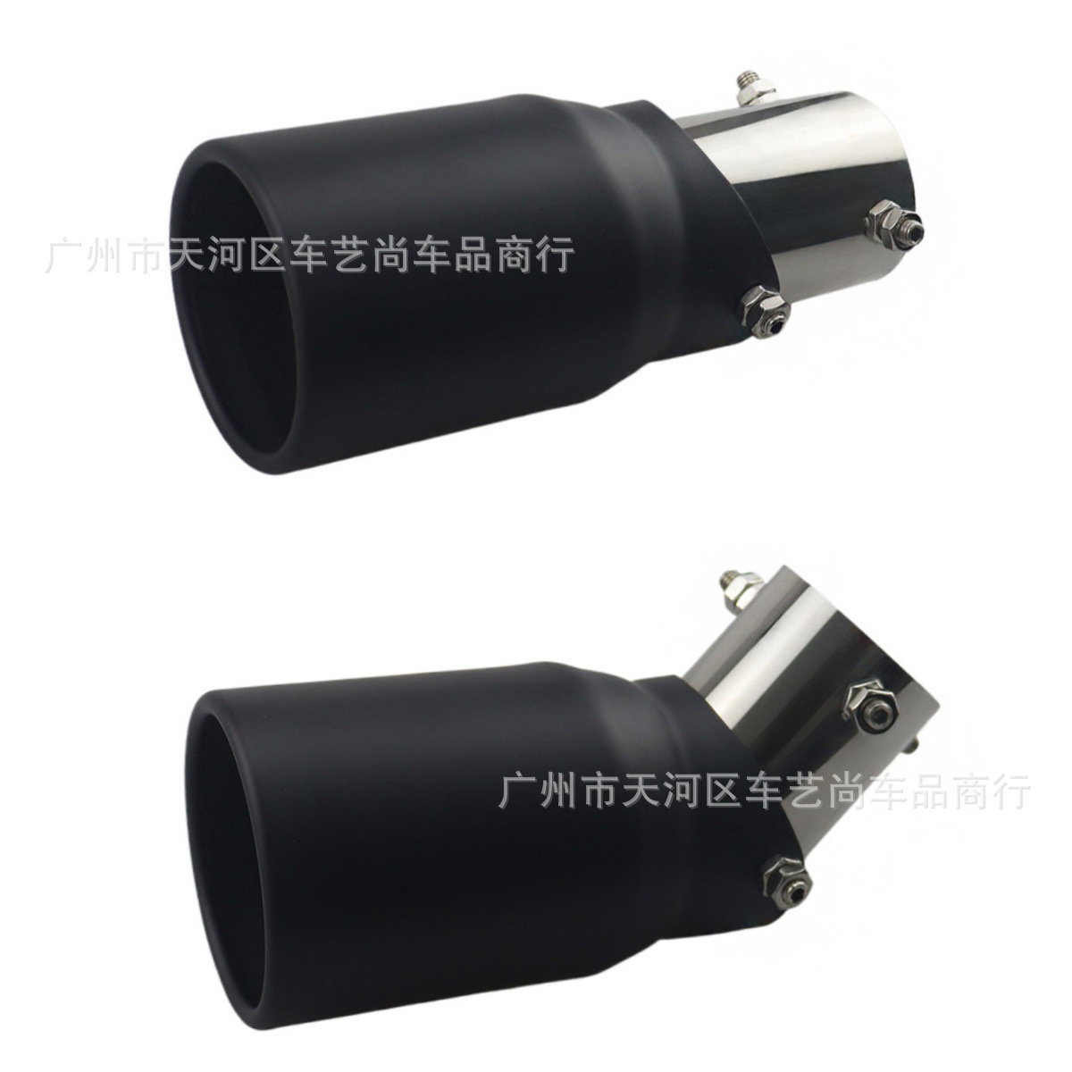 Qìchē – Car Exhaust Pipe Exhaust pipe - inlet-63mm-inner-diameter-outlet-89mm-black