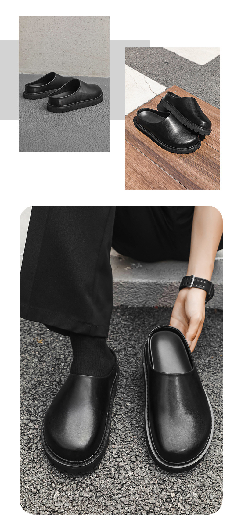 Pantofole uomo comode con suola alta antiscivolo alla moda_voghion.com