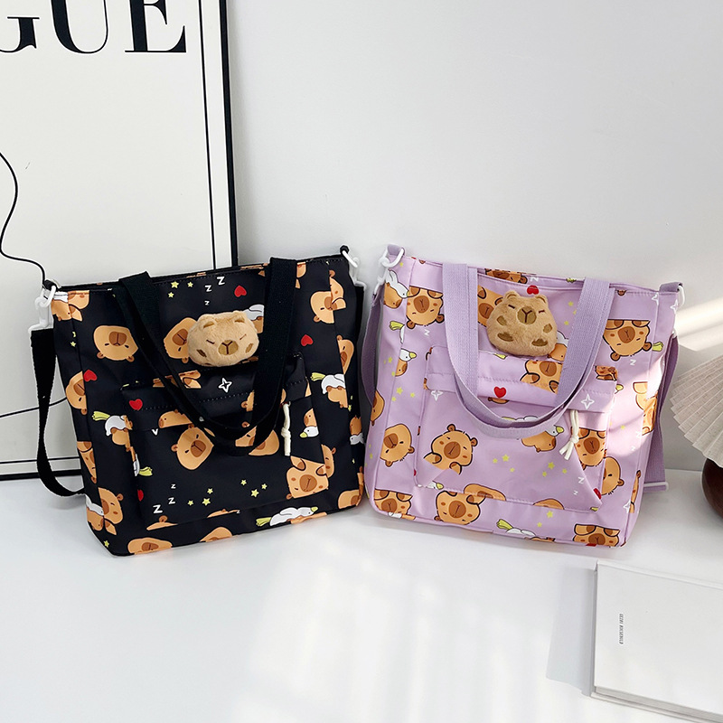 Capacious study bag for elementary school students, cartoon cute doll, new collection