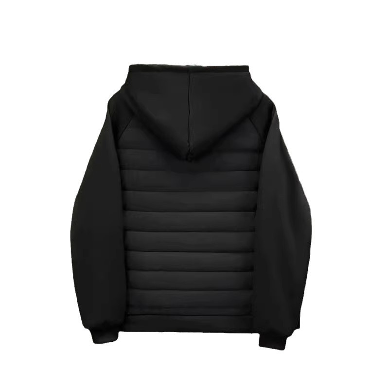 Chaqueta acolchada con capucha de costura de invierno bf chaqueta de pan para hombre de pareja coreana Chaqueta acolchada cálida casual de moda