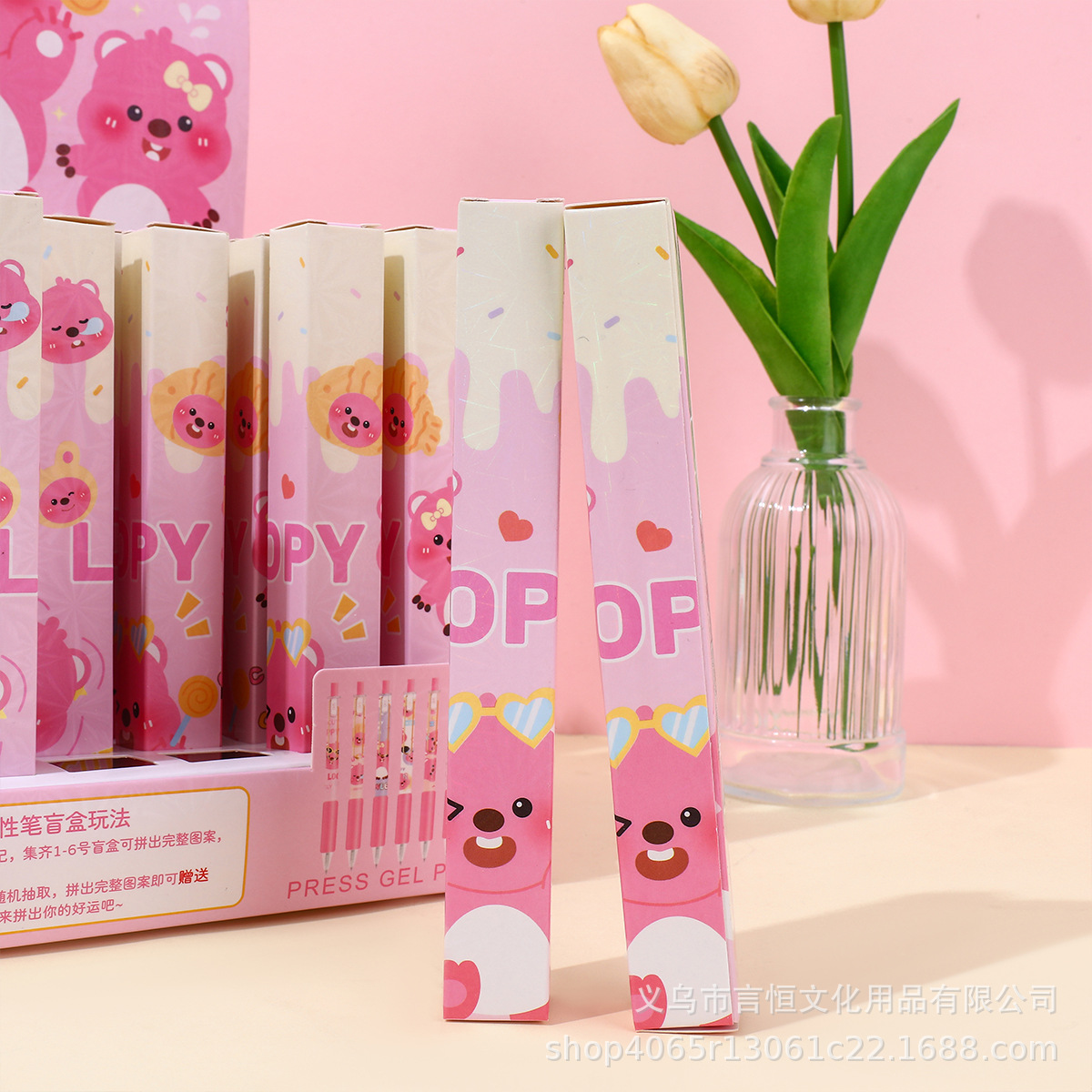 Ruby Blind Box Pen ST rápido seco suave pincel de sujeción adorable pequeño castor estudiantes Jiggle Le pulsable bolígrafo neutro mayorista