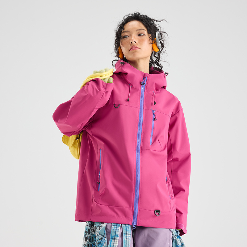 2025新款情侣冲锋衣山系夹克男女同款外套户外运动登山服冲锋外套|undefined