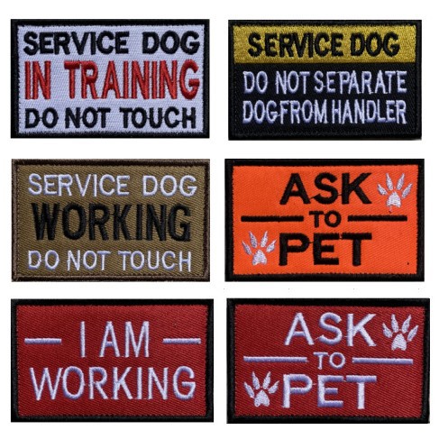 百灵鱼狗标刺绣花布贴魔术户外用品亚马逊包配刺绣花布贴臂章魔