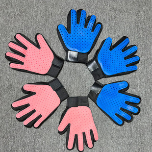 Spot straight hair rolled cat gloves pet massage to float hair comb rolled cat artifact hair removal gloves cat and dog Universal