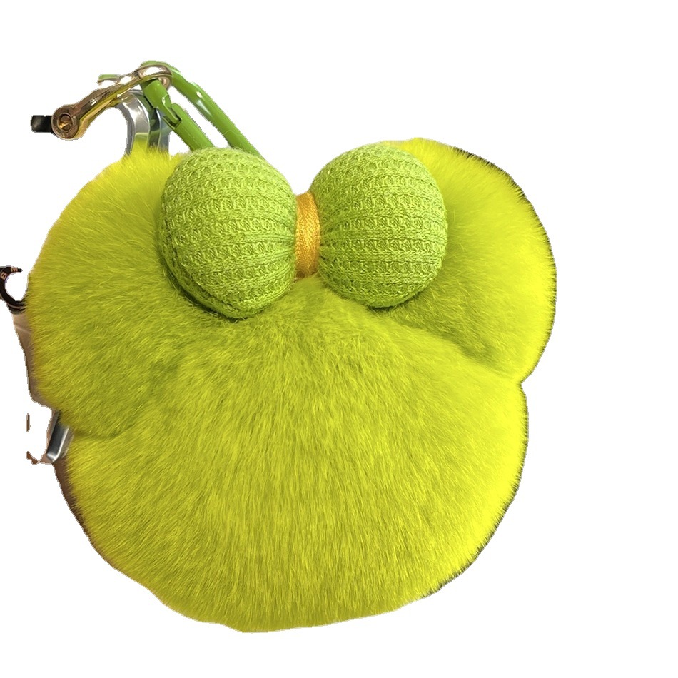 Lindo conejo Rex Mickey coche llavero colgante de peluche muñeca Panda mochila bolsa adornos regalo cumpleaños