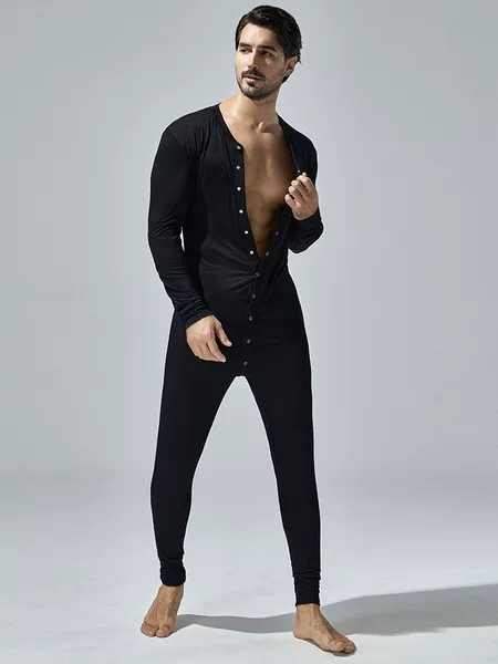 2024 new men's jumpsuit tauwell multi-functional men's pajamas autumn clothes sports open training clothes