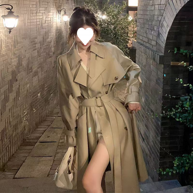 高级感韩系中长款风衣外套女2025春秋新款小个子显高显瘦气质大衣