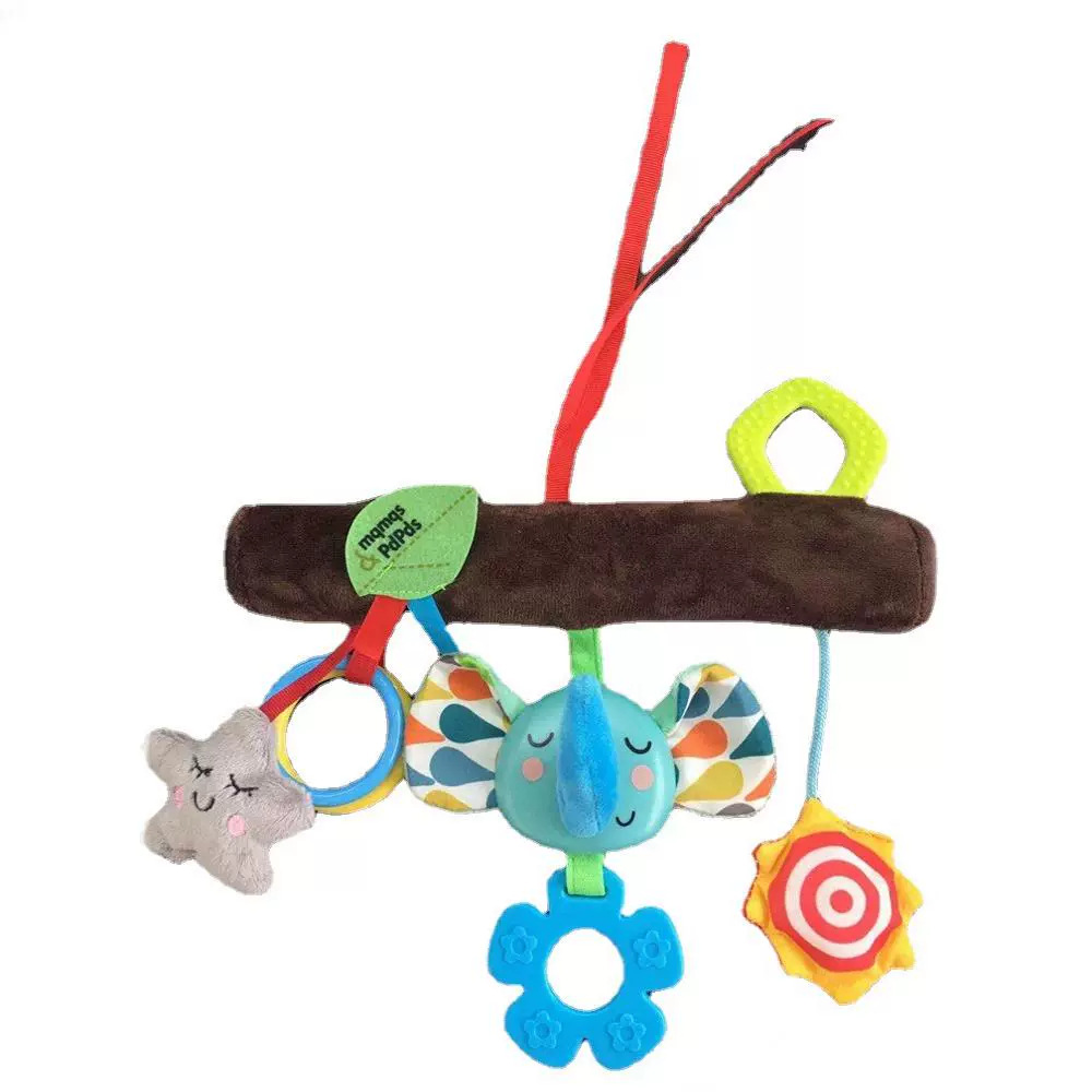Nuevo juguete para bebés: juguete colgante de peluche con forma de conejo para coche, con música, lindo y divertido, para colgar en la cuna del bebé.