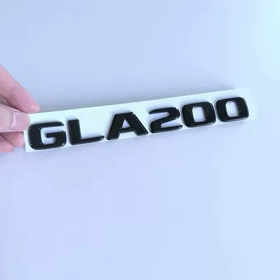 Car logo | front and rear logo stickers - standard-gla200-black-label