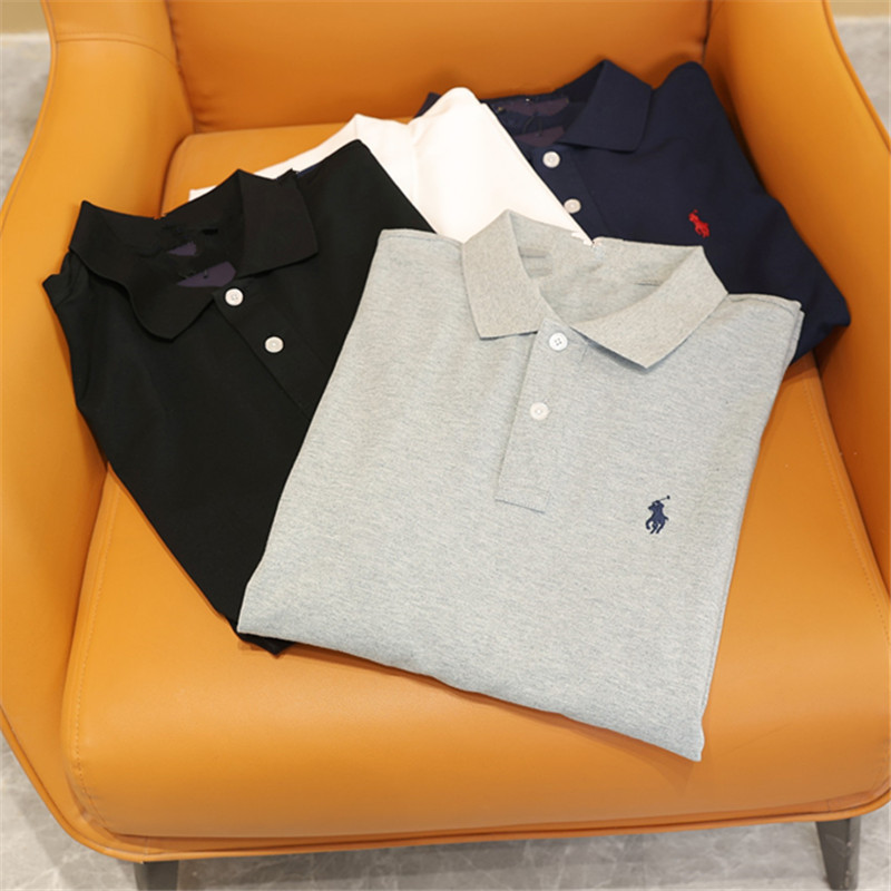 Autumn New Men's Long-Sleeved Polo Shirt Embroidered Polo Long-Sleeved Shirt Autum Business Cotton Lapel Long-Sleeved Shirt