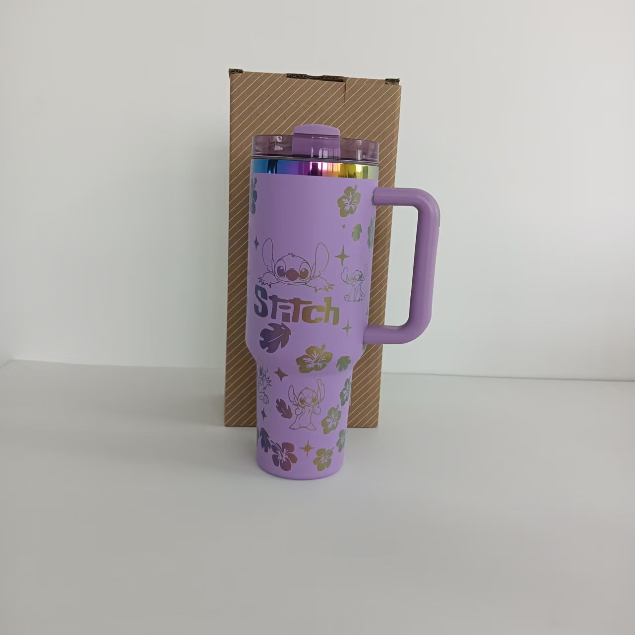 Spot transfronterizo de 40oz Sty 's acero inoxidable taza de aislamiento de hielo taza de gran capacidad con mango pareja