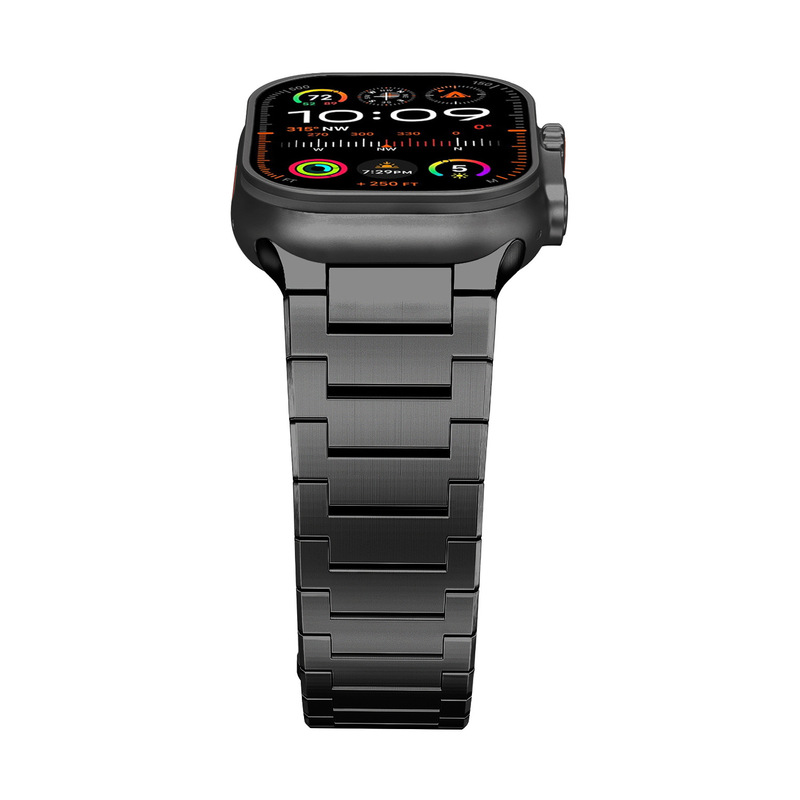 适用苹果表带AppleWatch纯钛金属表带高档iWatch钛合表带DLC加硬|undefined