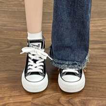 回力女鞋2025新款内增高高帮帆布鞋女夏季透气百搭厚底学生板鞋女