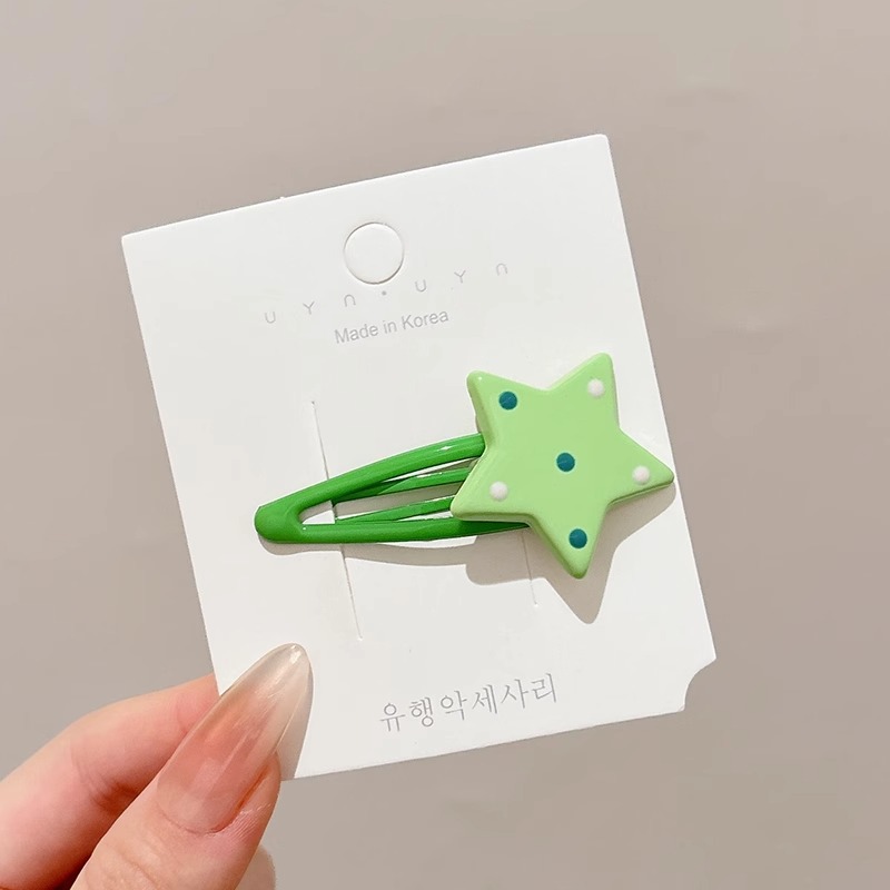 Nuevo clip de punto de onda de dopamina de color adorable cabello de niña frangeo clip lateral clip clip de cabello de estudiantes adornamiento para el cabello