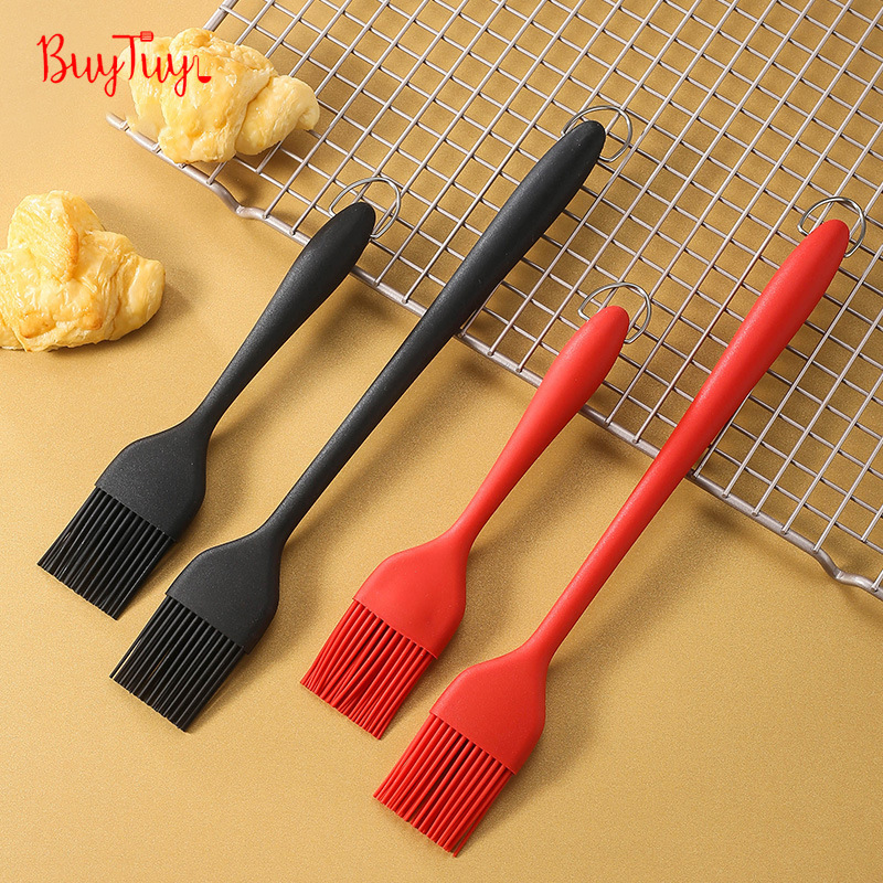 跨境外贸小号大号油刷BBQ烘焙厨房一体式硅胶刷烧烤糕点刷子工具