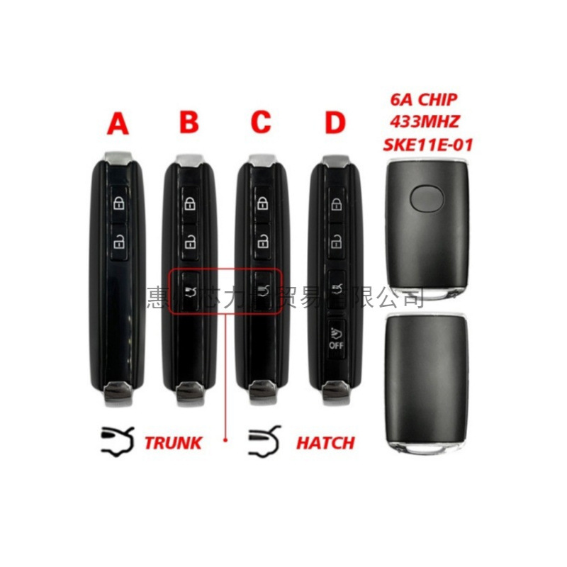 Para Mazda 2/3/4 clave 434MHZ 6A SKE11E-01 P/N: DFY7-67-5DYA