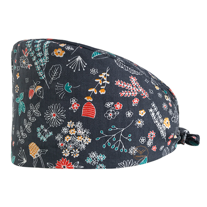 Quirófano sombrero hembra enfermera sombrero confinamiento flor tapa dental oral Clínica Médico lindo trabajo oral tapa