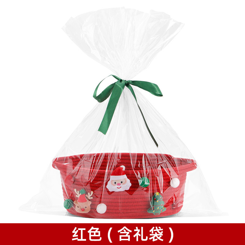 国境を越えたクリスマスギフトバッグリンゴ袋手提げ袋キャンディーバッグ酒袋サンタクロース収納バスケットプレゼントバスケット|undefined