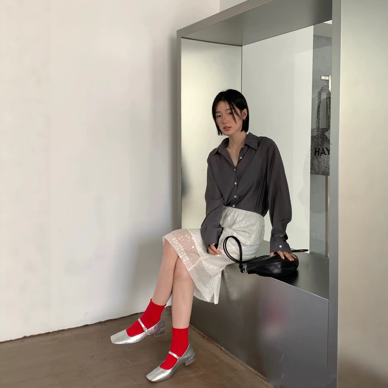 89012【HALF New French Style】Casual Shirt