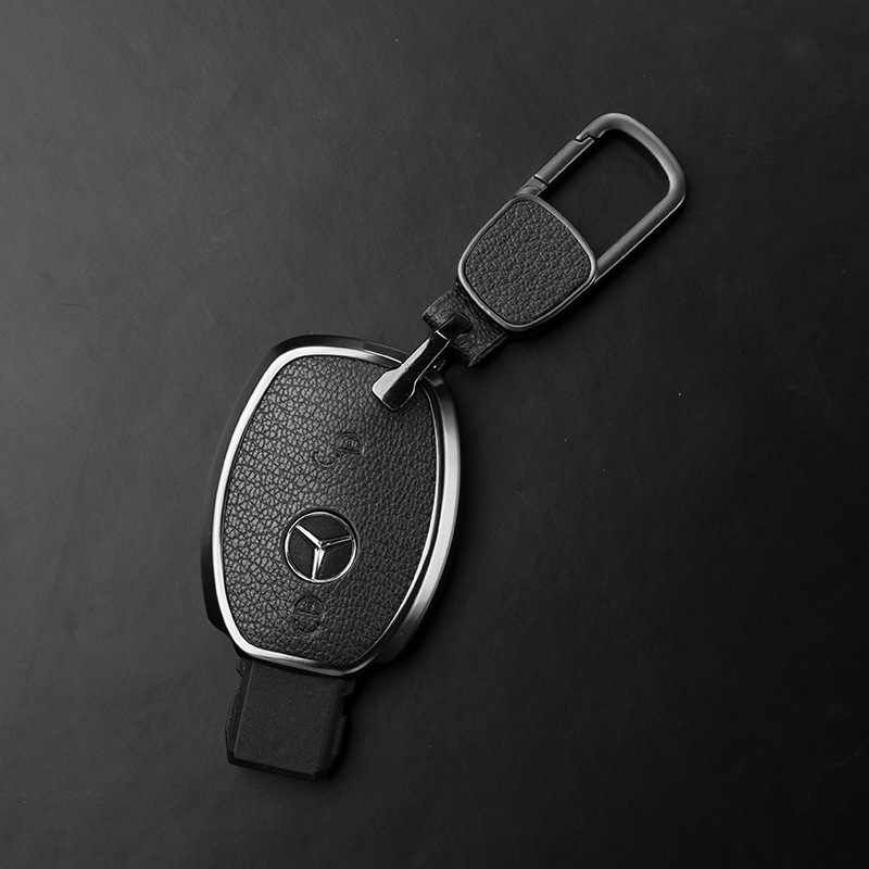 Specially Designed for Mercedes Key Covers: C-Class, S-Class, E-Class, Slc, V-Class, Gla, Glc, Gle, Glk. Made of Genuine Leather, High-End Shell