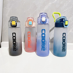 Gradient Plastic Cup Frosted Straw Water Cup Primary School Student Water Bottle Gift Cup Wholesale Cross-border One Piece Drop Shipping