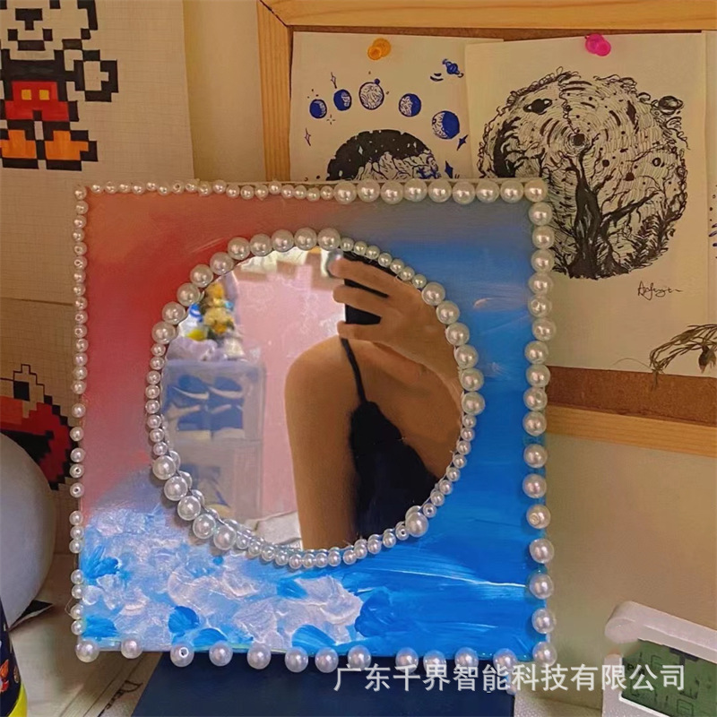手工镜子diy工艺亚克力镜创意亚克力镜子贴 异形亚加力镜方形镜子