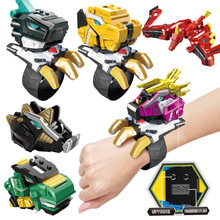 正版迷你特工队变形手表玩具男孩炫龙裂变机甲机器人超级恐龙力量
