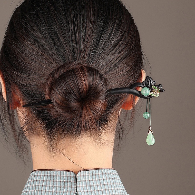 Original design, high-end, best-selling ancient-style sandalwood hairpins, new Chinese-style hair accessories, and hair ornaments for creating elaborate hairstyles