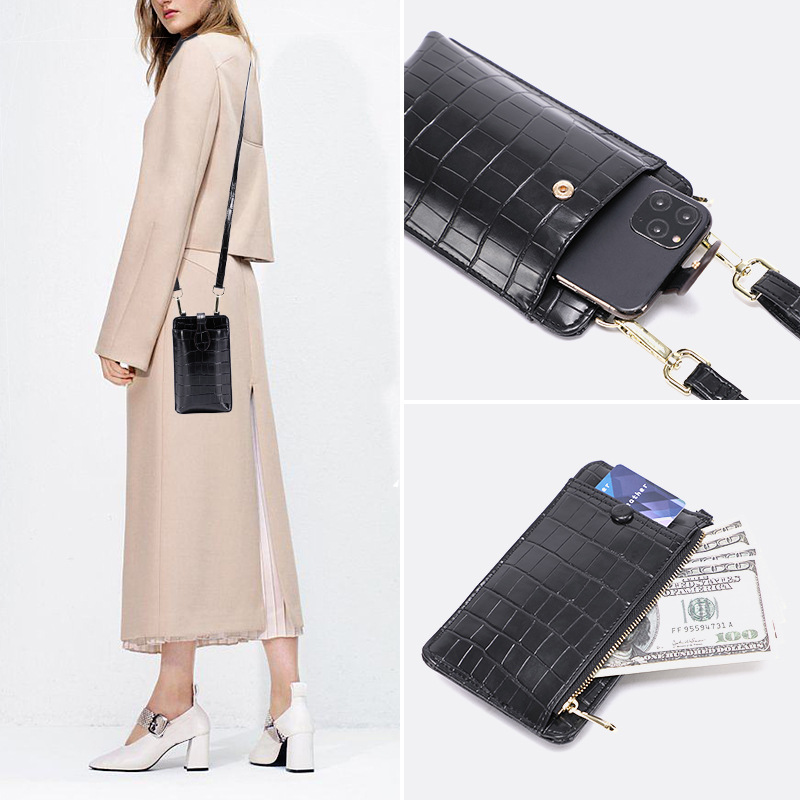 Transfronterizo popular nuevo teléfono móvil bolsa mini mensajero bolsa verano estilo japonés piedra patrón 2022 teléfono móvil bolsa al por mayor