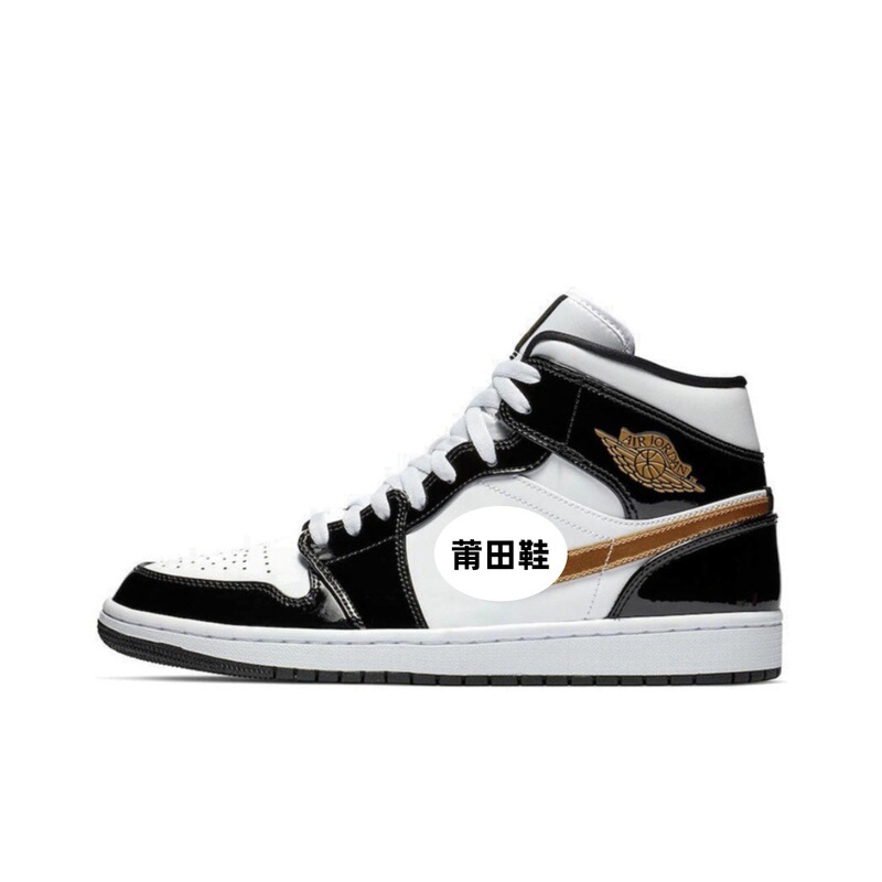 Putian Pure Original Aj1 Mid-Top Black and White Smoke Gray Snake Year Limited Edition Jordan 1 Mid-Top Gray White Black Gray White Blue Sports Couple Shoes
