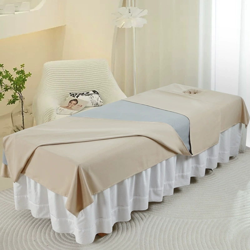 Простыни для красоты, специальная кровать для салона красоты, грязеотталкивающий чехол из чистого хлопка, быстросохнущий чехол для массажного стола, против морщин с отверстиями