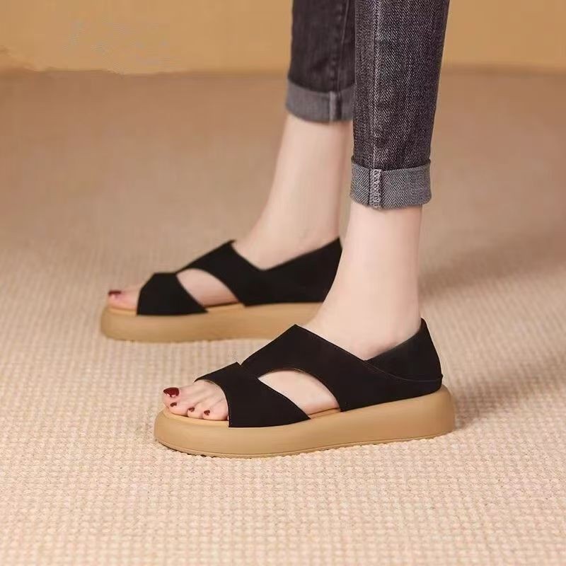 2026 nuevas sandalias de soleas gruesas para mujeres con sandalias transpirables de verano muffins y sandalias casuales