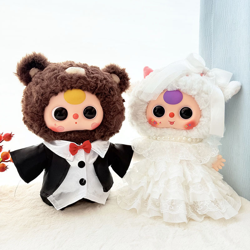 Only baby clothes] baby 3 years old 400% generally vinyl plush doll baby clothes wedding suit wedding dress suit cute