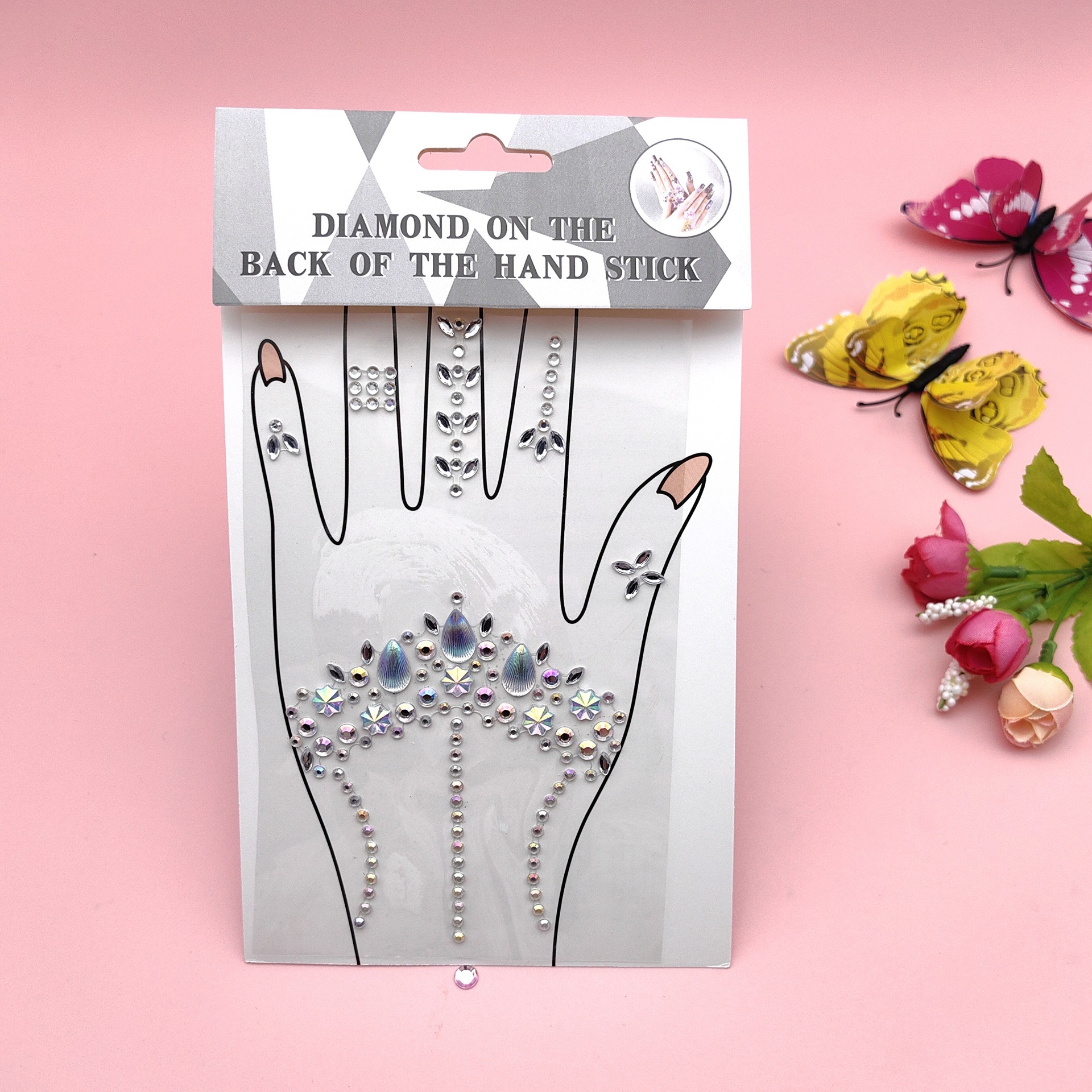 Nueva mano transfronteriza pegatinas decorativas acrílico música Festival Navidad joyería rhinestone manicura uñas pegatinas princesa