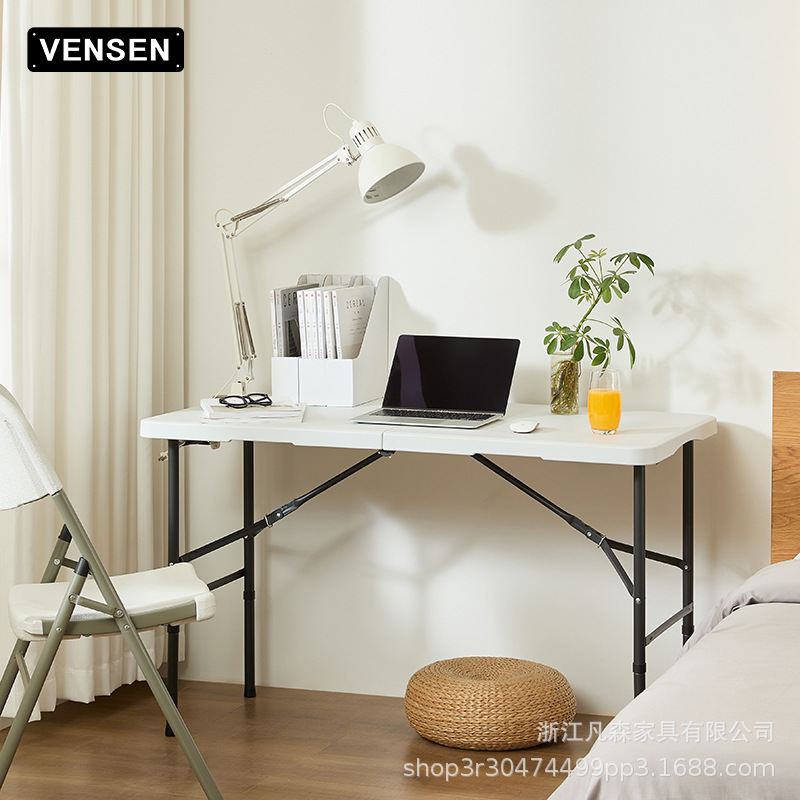 Mesa plegable moldeada por soplado, mesa de almacenamiento simple y personalizable para exteriores, mesa de comedor grande para uso doméstico, mesa de comedor plegable, venta al por mayor transfronteriza. image 4
