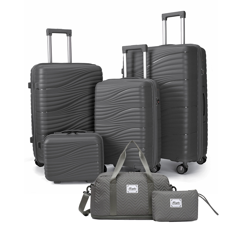 PP zipper luggage case trolley suit large capacity travel storage box explosive travel universal wheel lightweight