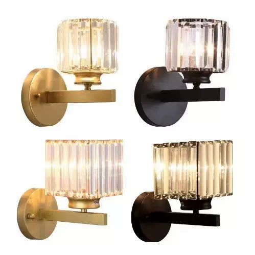 现代水晶壁灯卧室床头客厅背景墙灯轻奢走廊过道创意酒店装饰灯沙