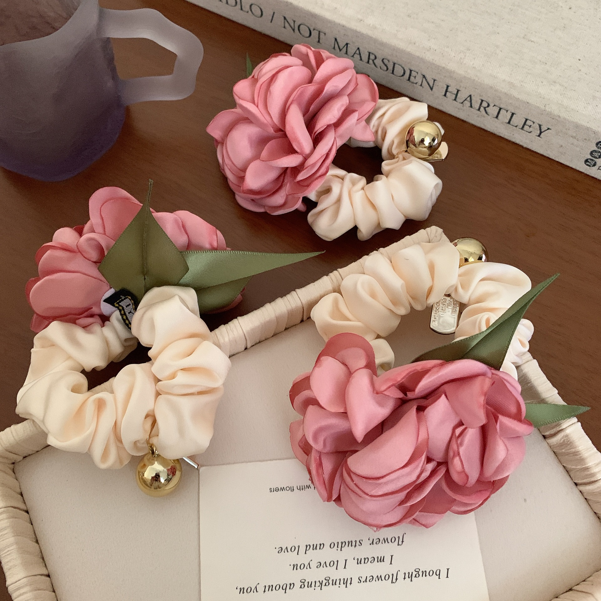 All Seasons, Spring Season Women's Gender Elegant, Retro Style Elegant Retro Women's Mountain Rose Flower Cloth Hair Tie