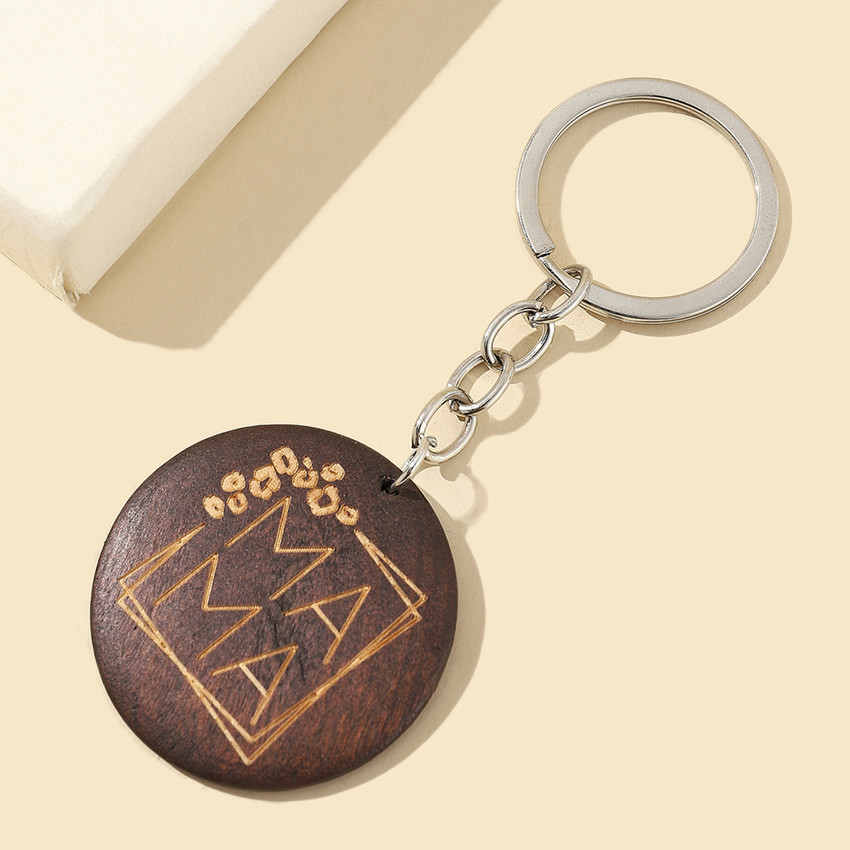 Mama Letter Solid Color Wood Mother's Day Women's Bag Pendant Keychain display picture 4