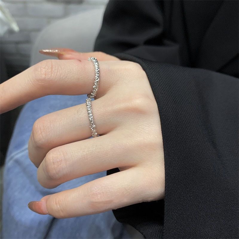 Minimalist Adjustable Designer Ring For Women Silver Statement_voghion.com