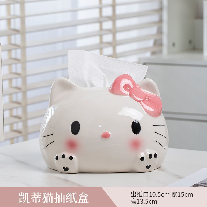 헬로키티 세라믹 티슈 박스