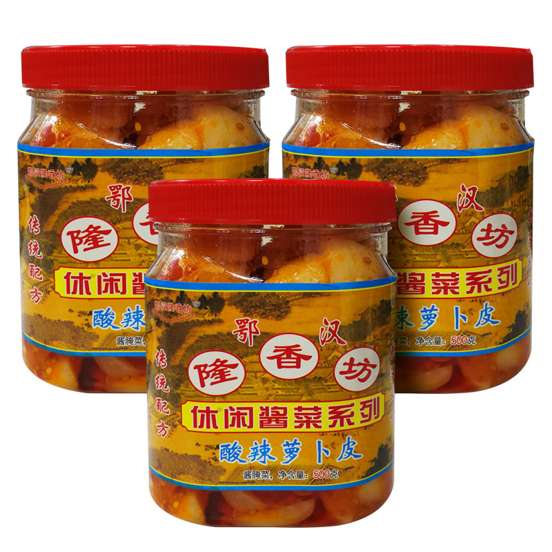 신제품) 매콤달콤 무껍질 500g-[3병]