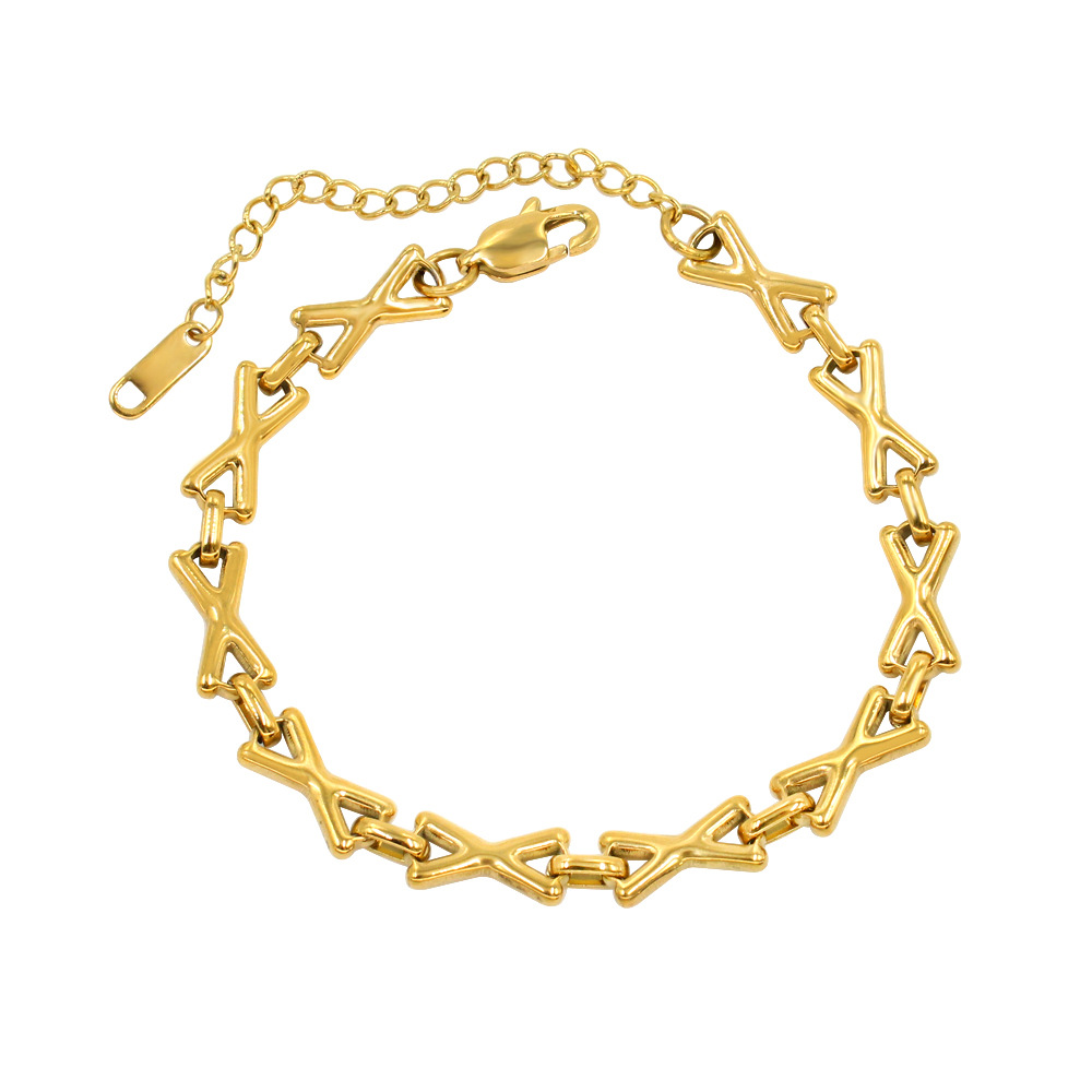 26g Weight PVD Coated Gold Plating Process 18K Gold, Real Gold Plated Plating Material Chain Bracelet, Necklace Classification Handmade Chain Chain Type Necklace + Jewelry Quantity Holiday, Daily Occasion 304 Stainless Steel Material Solid Color Pattern 2025 Spring and Summer Season Women's Gender Hip-Hop, Retro Style Waterproof Non Tarnish Craft PVD Coated 18K Gold Real Gold Plated Solid Color 304 Stainless Steel Hip-Hop Retro Waterproof Non Tarnish Chain Bracelet Necklace 30