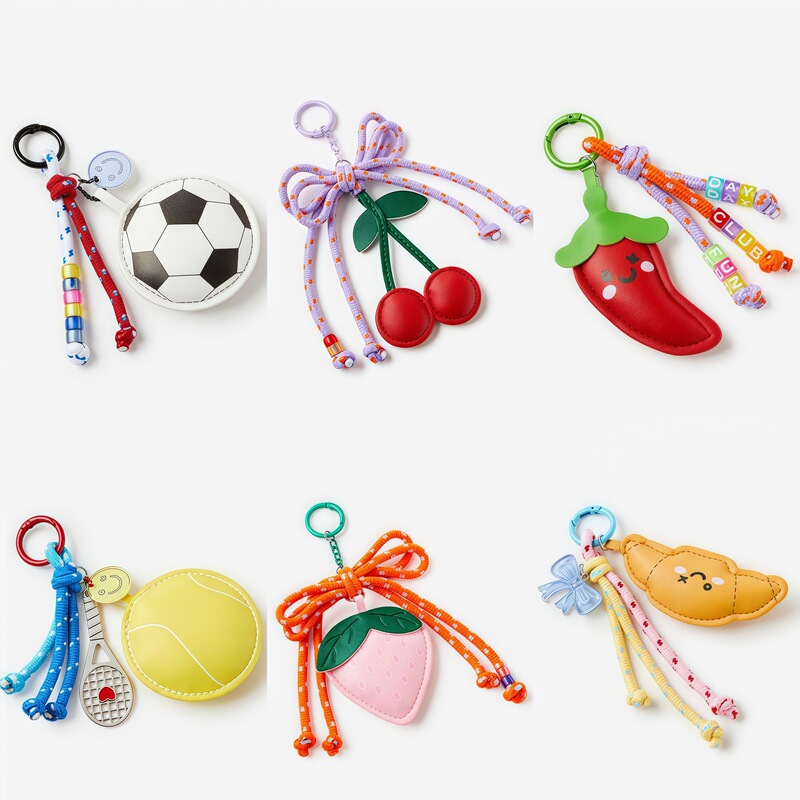 ヨーロッパとアメリカのクロスボーダーフルーツフードシリーズバッグペンダントチェリーチリサッカーボウキーホルダーペンダントアクセサリー|undefined