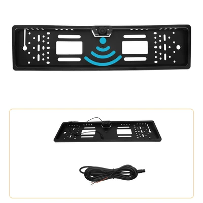 reversing camera night vision mobile: Vehicle camera - mobile-phone-wireless-wifi-camera-european-license-plate-frame
