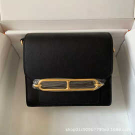 手工蜡线猪鼻子单肩斜挎包roulis小方包空姐包mini小包包真皮女包