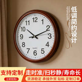 定制时钟静音扫秒显示温度挂钟LCD饭店玄关学校教室办公室钟表