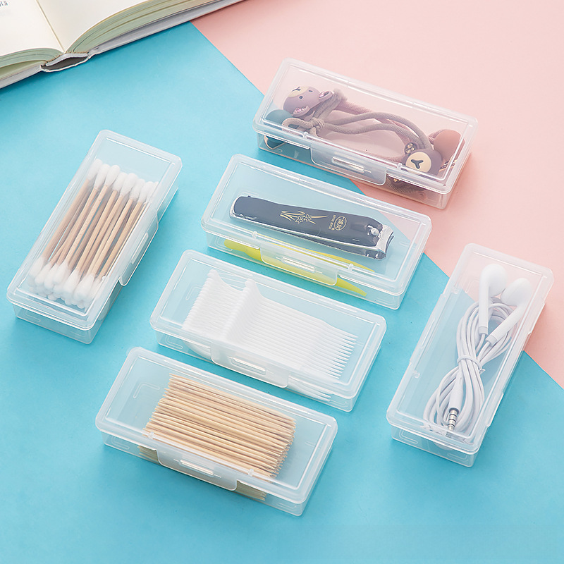 Casual Business Trip Portable Small Storage Box Pill Box Cotton Swab Stick Small Box Earrings Necklace Hairpin Storage Box