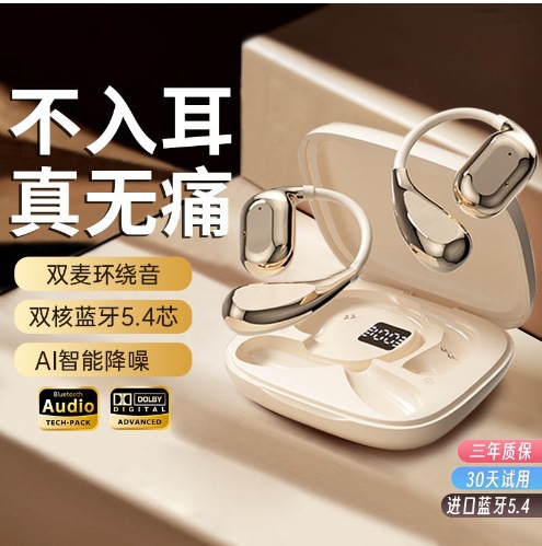 Nuevo auriculares Bluetooth 2024 conducción ósea de alta calidad de sonido no auriculares inalámbricos de larga duración de la batería de gran potencia colgando